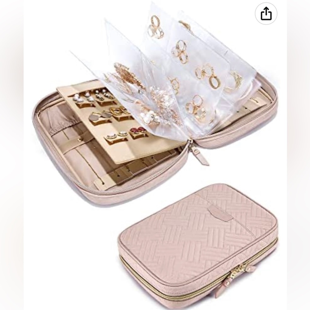 Pink Bagsmart Dazzling Jewelry Travel Case Organizer NWT